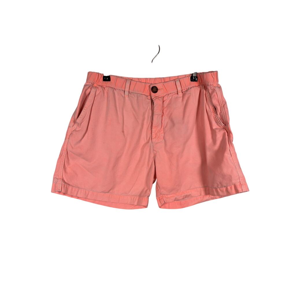 Chubbies The Originals Shorts Mens Medium Pink Twill Button Flap Pocket FLAWS